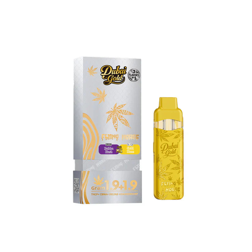 Flying Horse Dubai Gold 3 in 1 Disposable Vape 3.8G - Dummy Vapes