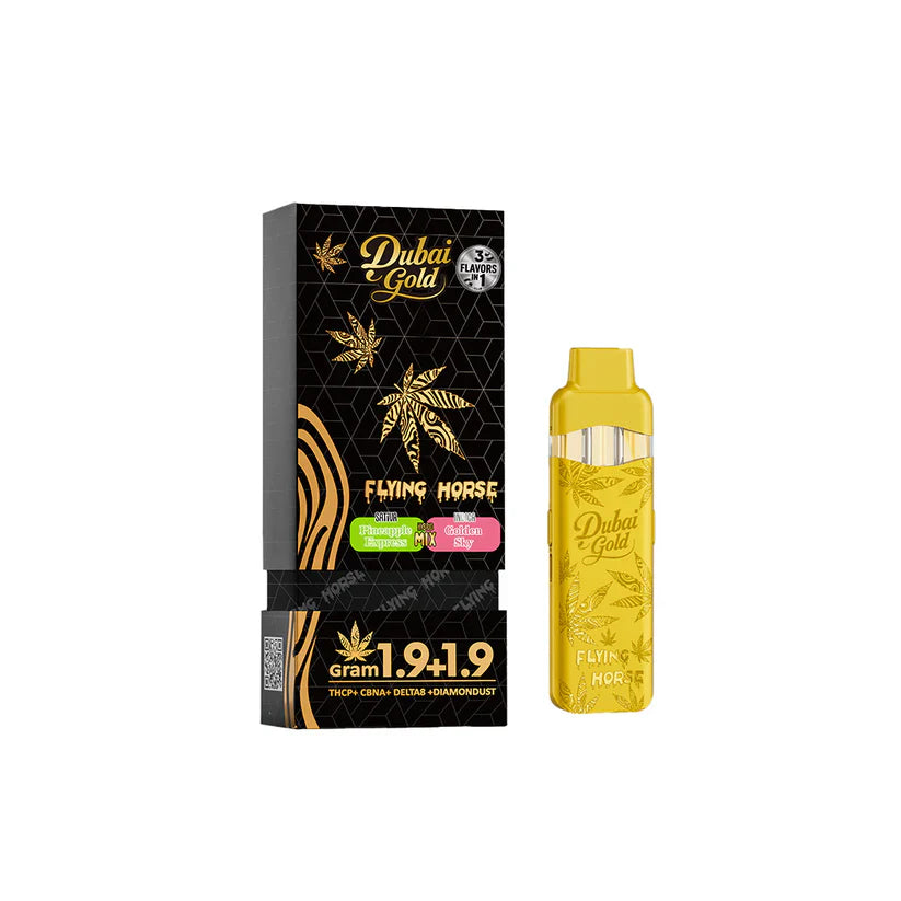 Flying Horse Dubai Gold 3 in 1 Disposable Vape 3.8G - Dummy Vapes