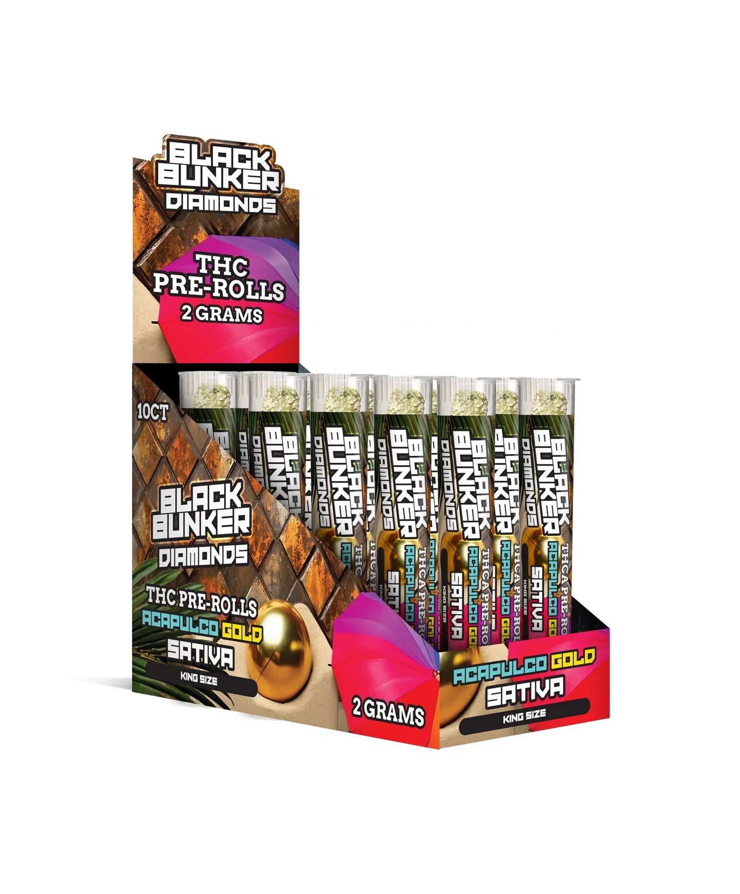 Black Bunker Diamond THC Gorilla Pre Rolls 2G (1Ct)