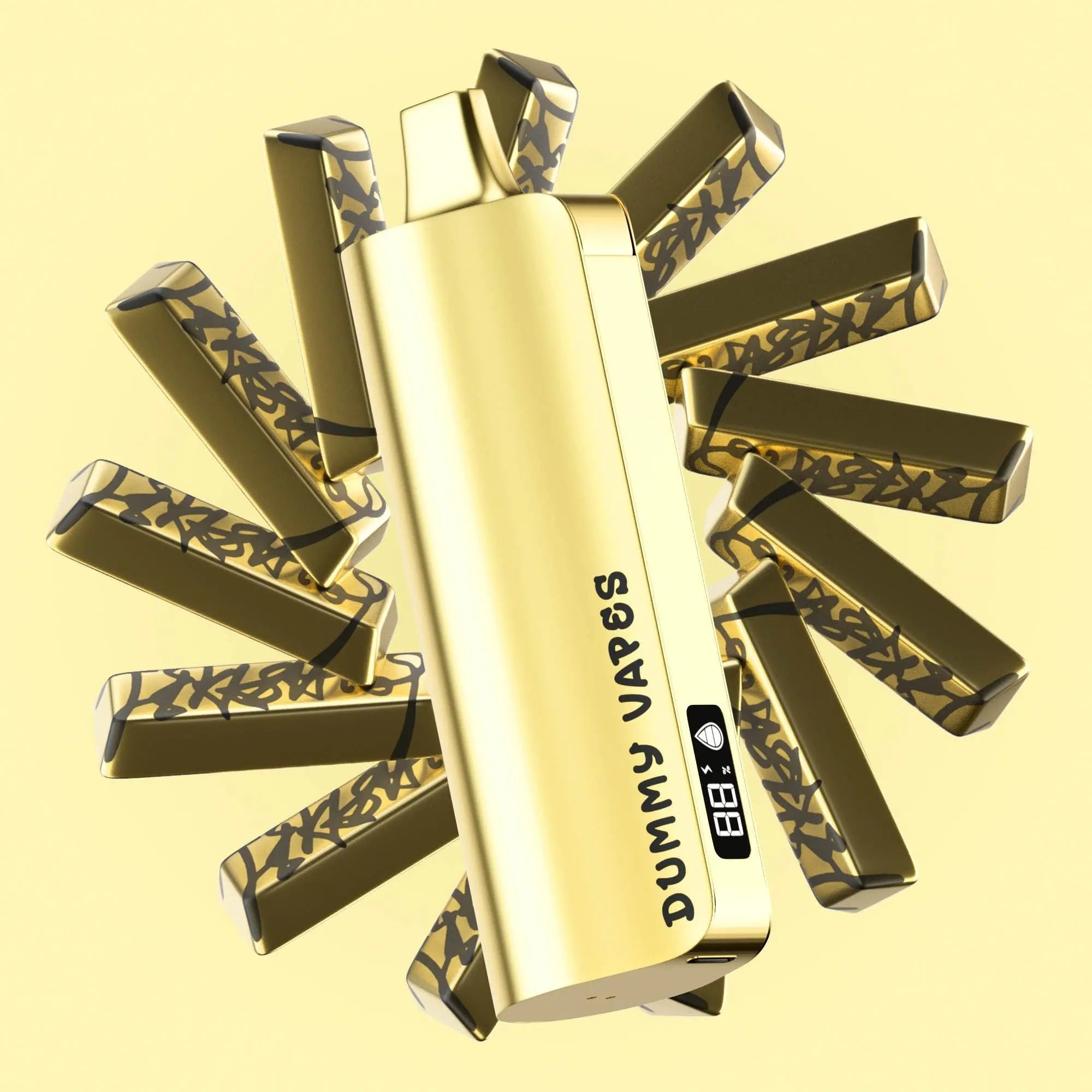 Shine Disposable Vape Pen Dummy Vapes 24k Gold &Shine Blue Dream Distillate  Vape Cartridge 1000mg Ethos