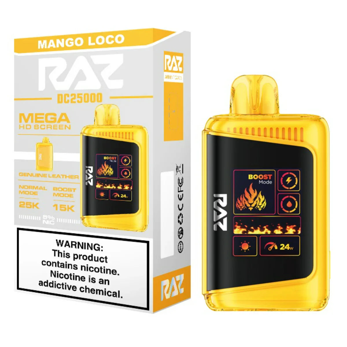 RAZ DC25000 Disposable Vape with Full Color Animation - Dummy Vapes