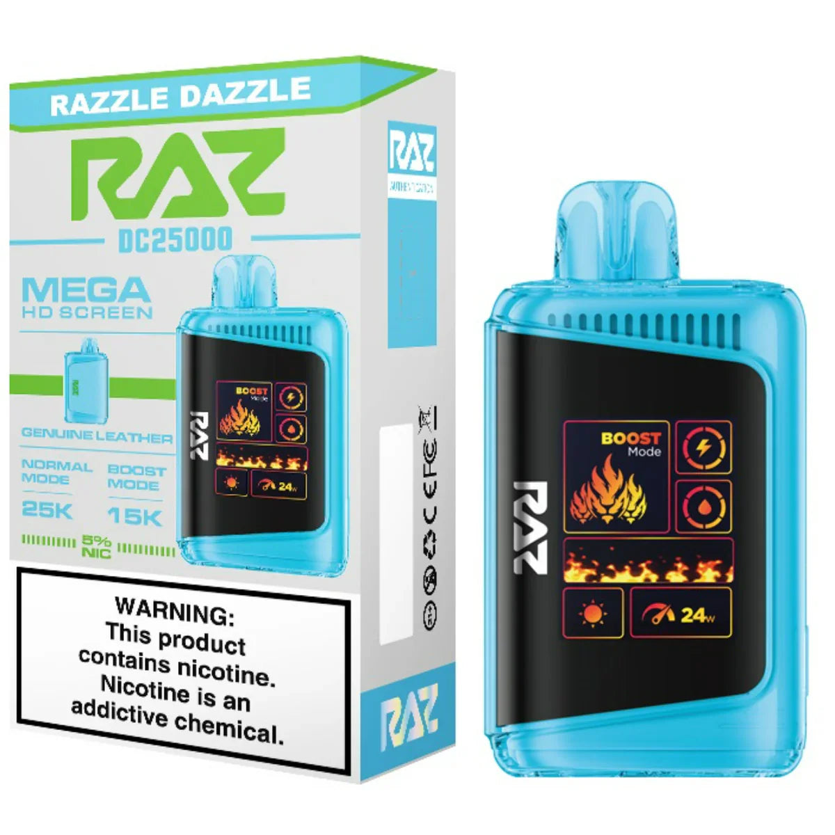 RAZ DC25000 Disposable Vape with Full Color Animation - Dummy Vapes