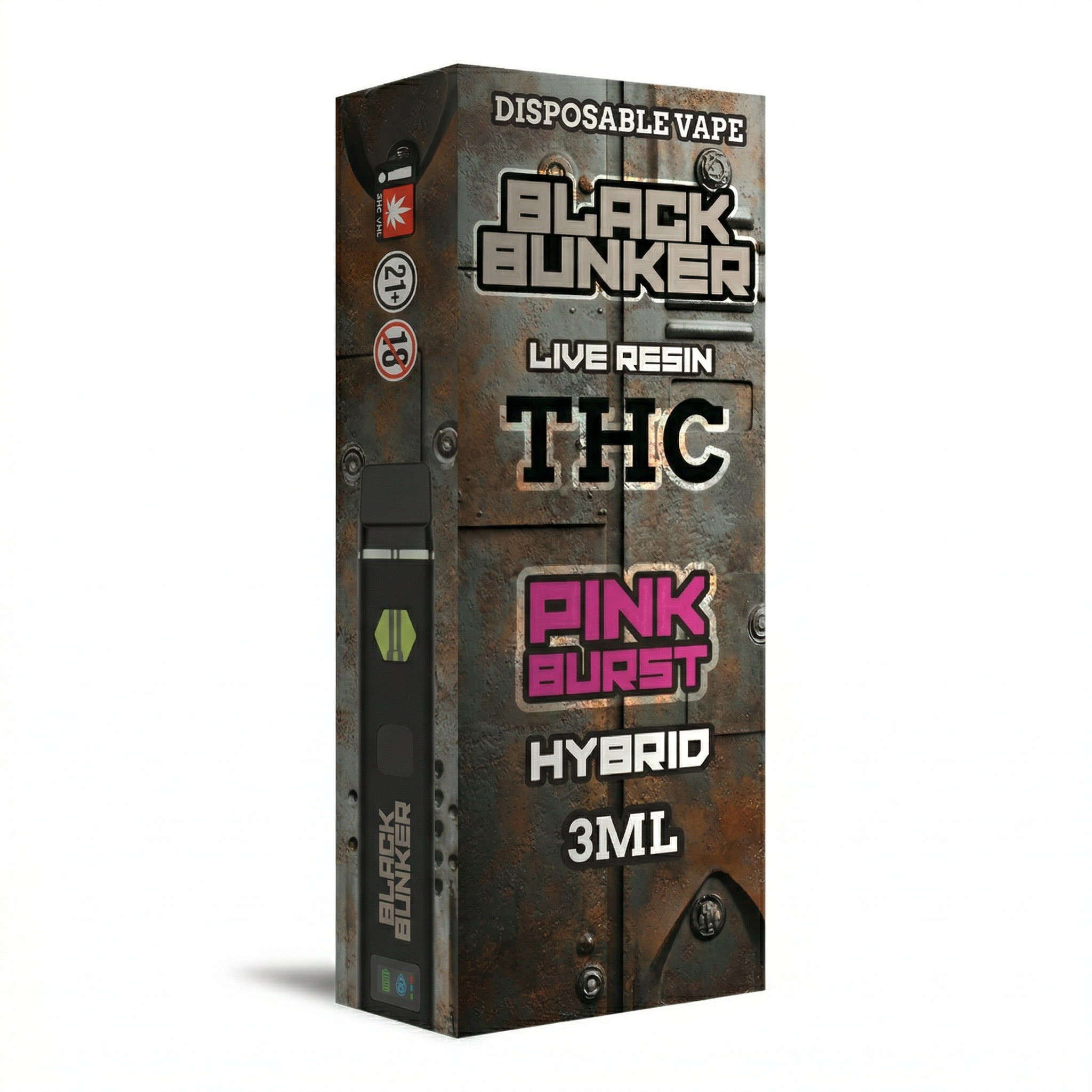 Black Bunker Live Resin THCp Disposable Vape 3G - Dummy Vapes
