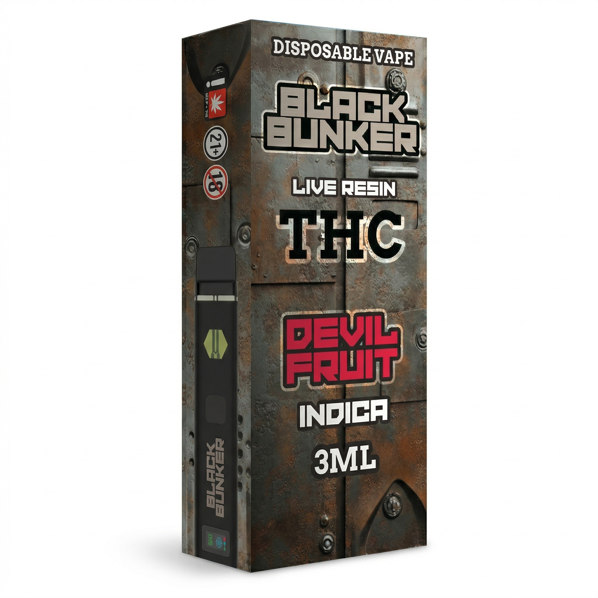 Black Bunker Live Resin THCp Disposable Vape 3G - Dummy Vapes