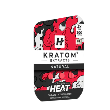 Heat Kratom Extract Tablets 200MG (3Ct) - Dummy Vapes