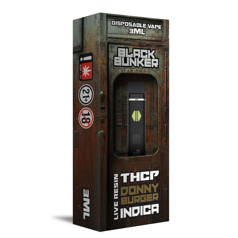 Black Bunker Live Resin THCp Disposable Vape 3G - Dummy Vapes