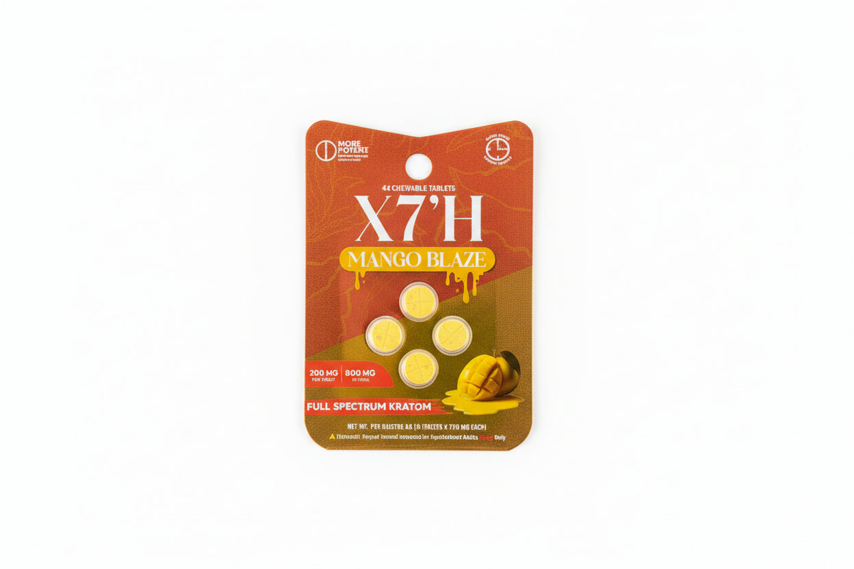 X7'H Full Spectrum Kratom Tablets 8000MG (4Ct) - Dummy Vapes