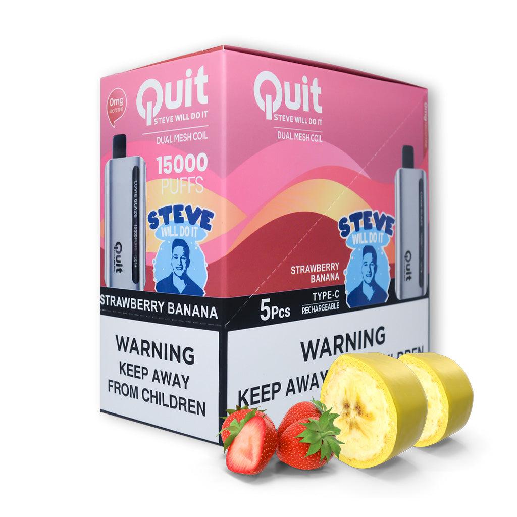 Quit- Steve Will Do It! Cuvie Glaze (0% Nicotine) - 5 Pack - Dummy Vapes
