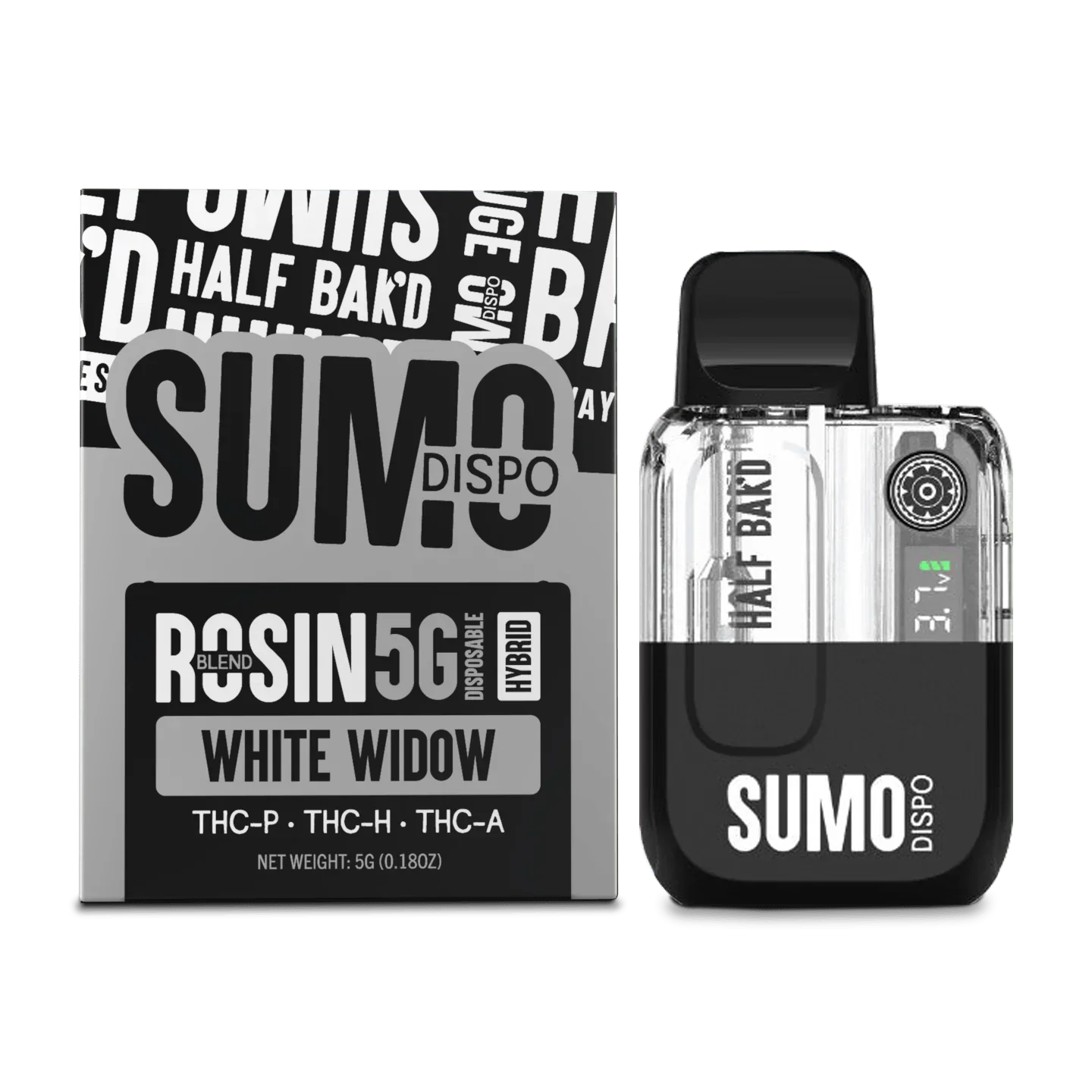 Half Bak’d SUMO Live Rosin Blend Disposable Vape Pen 5g - Dummy Vapes