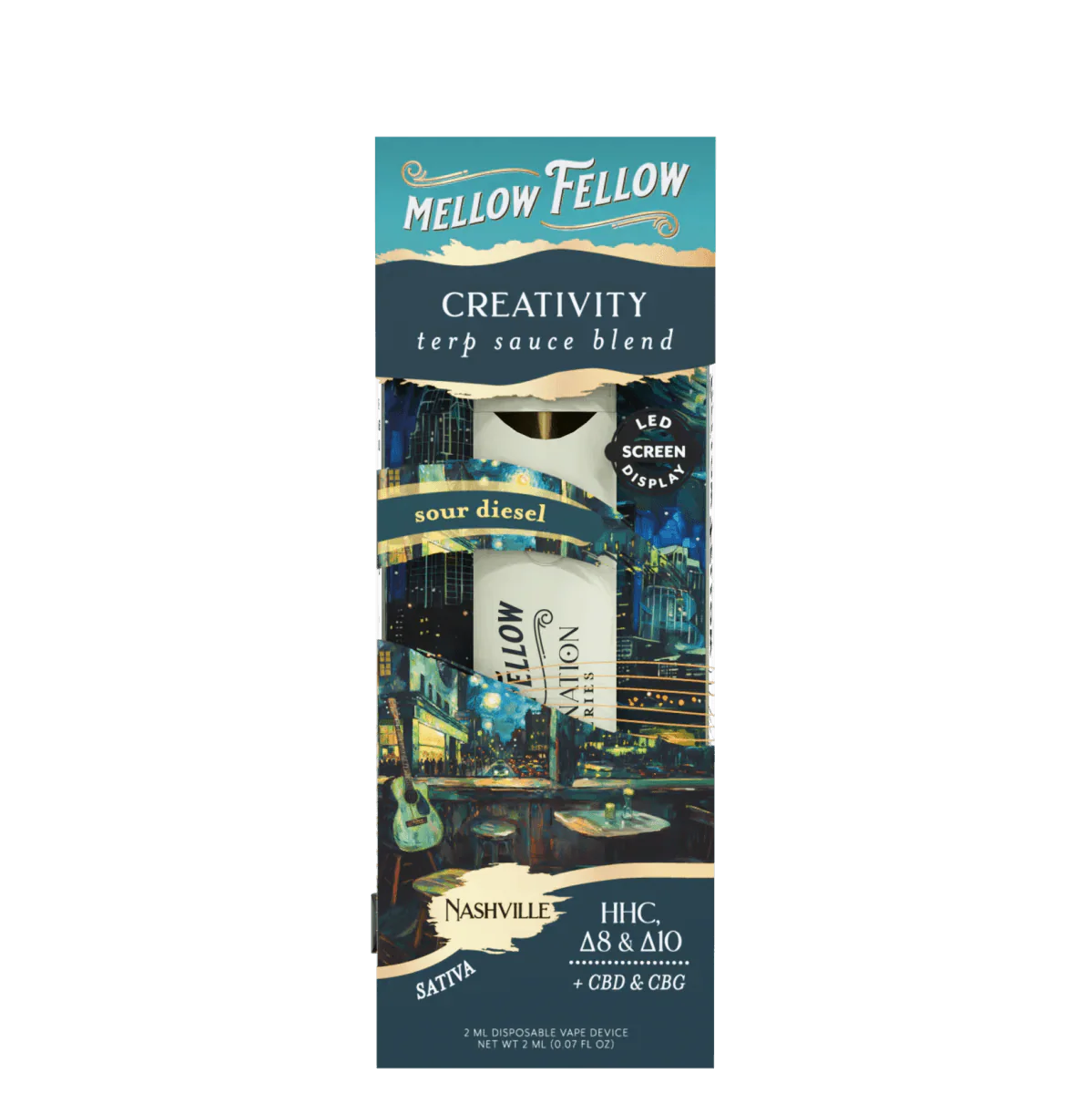 Mellow Fellow Creativity Blend Terp Sauce Disposable Vape 2ML | THC Disposable Vapes | HQD Tech USA