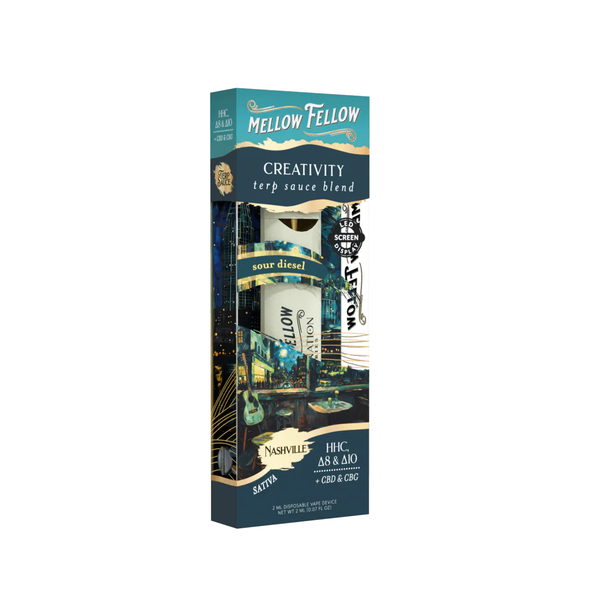 Mellow Fellow Creativity Blend Terp Sauce Disposable Vape 2ML | THC Disposable Vapes | HQD Tech USA