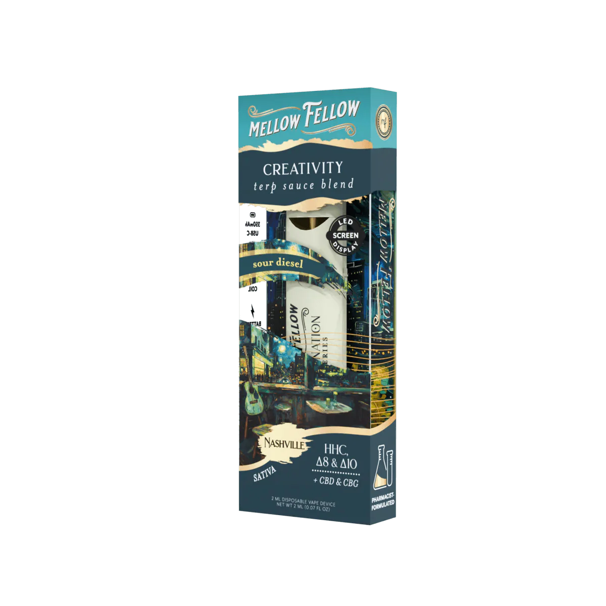 Mellow Fellow Creativity Blend Terp Sauce Disposable Vape 2ML | THC Disposable Vapes | HQD Tech USA