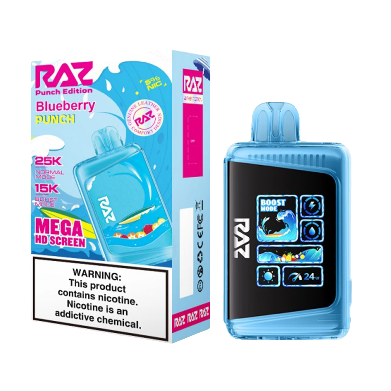 RAZ DC25000 Disposable Vape with Full Color Animation - Dummy Vapes