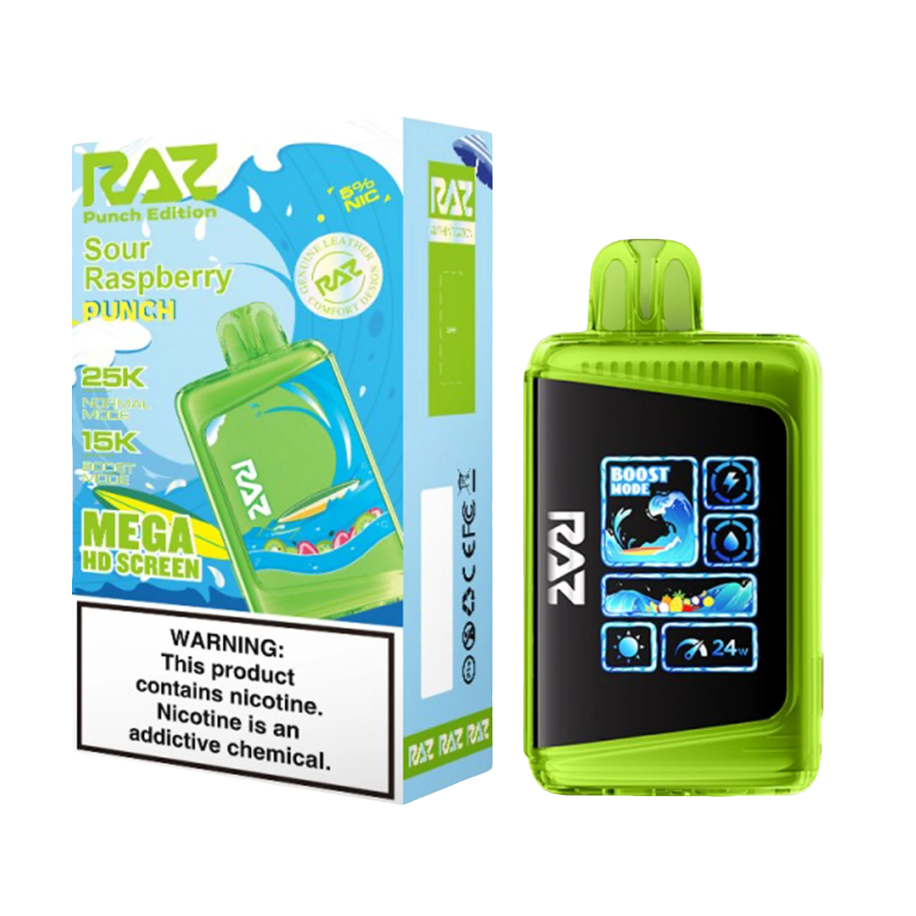 RAZ DC25000 Disposable Vape with Full Color Animation - Dummy Vapes