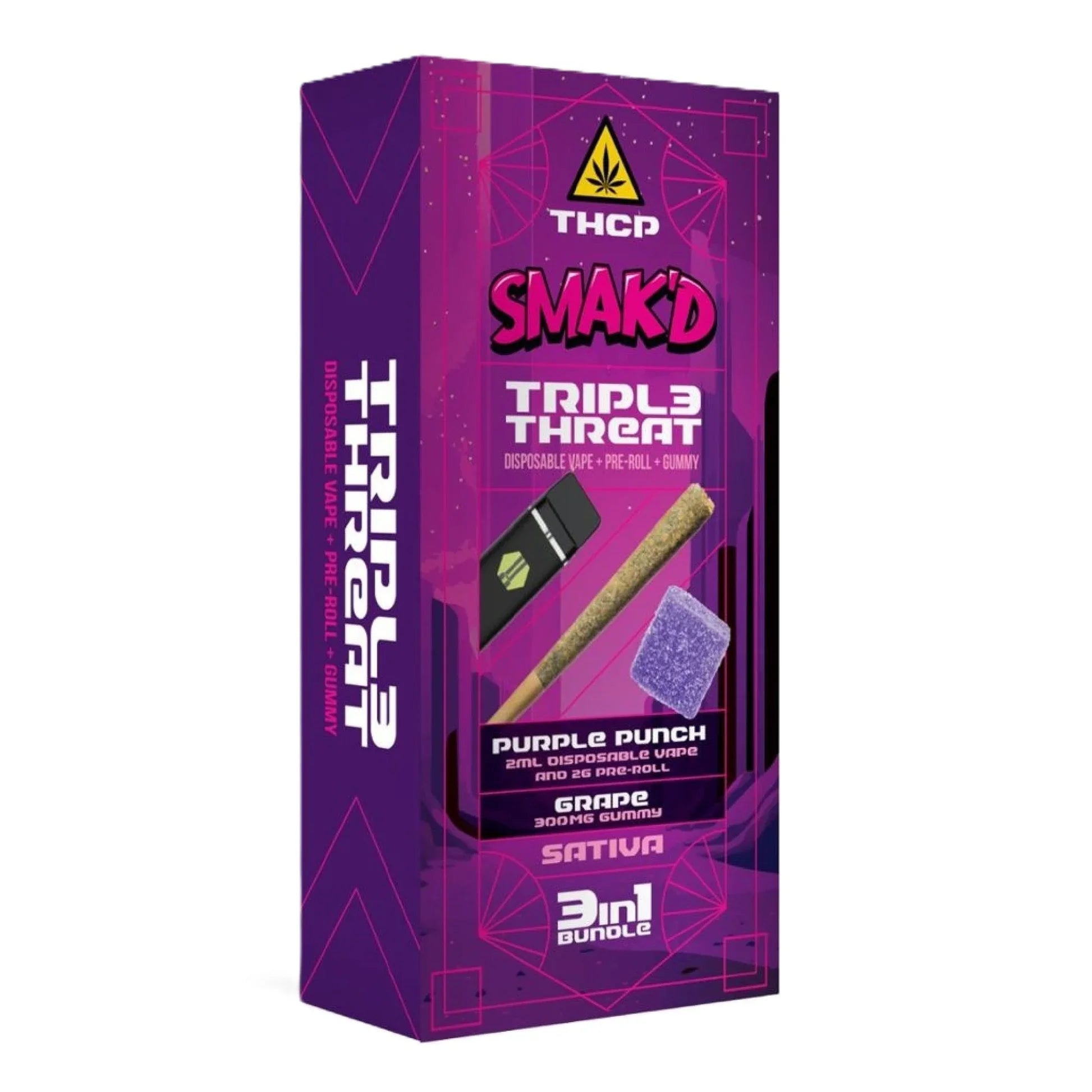 Smak'd Triple Threat - Disposable Pre Roll & Gummy Kit - Dummy Vapes