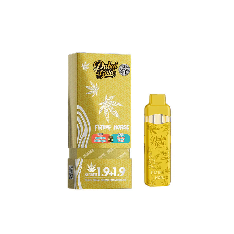 Flying Horse Dubai Gold 3 in 1 Disposable Vape 3.8G - Dummy Vapes