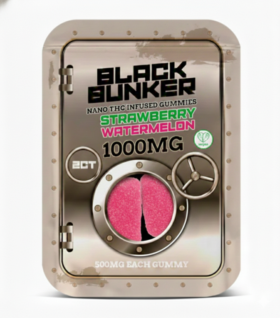 Black Bunker Nano THC Gummies 1000MG (2Ct) - Dummy Vapes