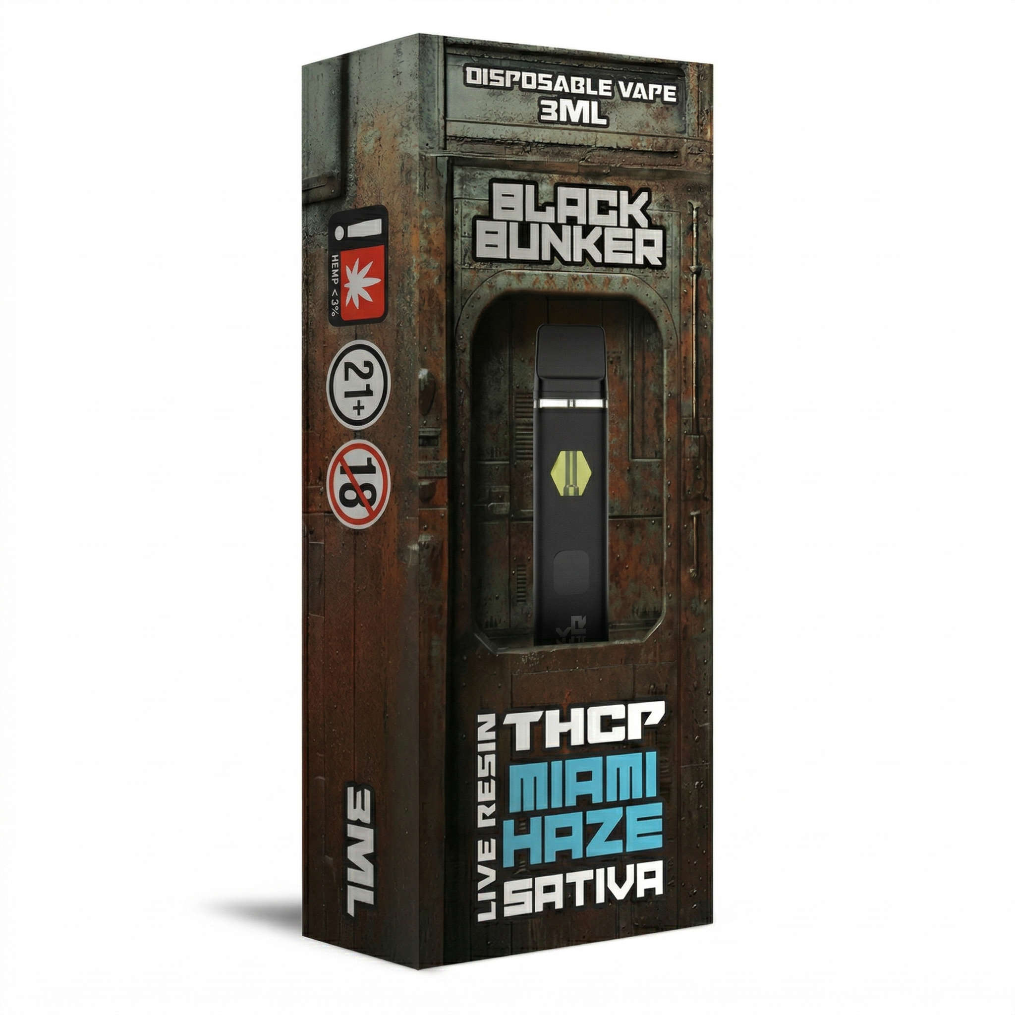 Black Bunker Live Resin THCp Disposable Vape 3G - Dummy Vapes