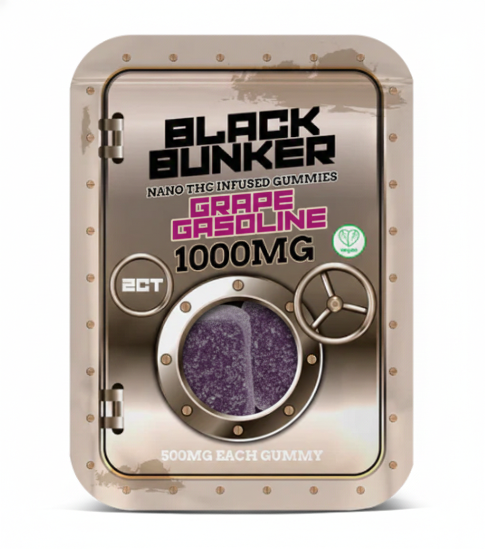 Black Bunker Nano THC Gummies 1000MG (2Ct) - Dummy Vapes
