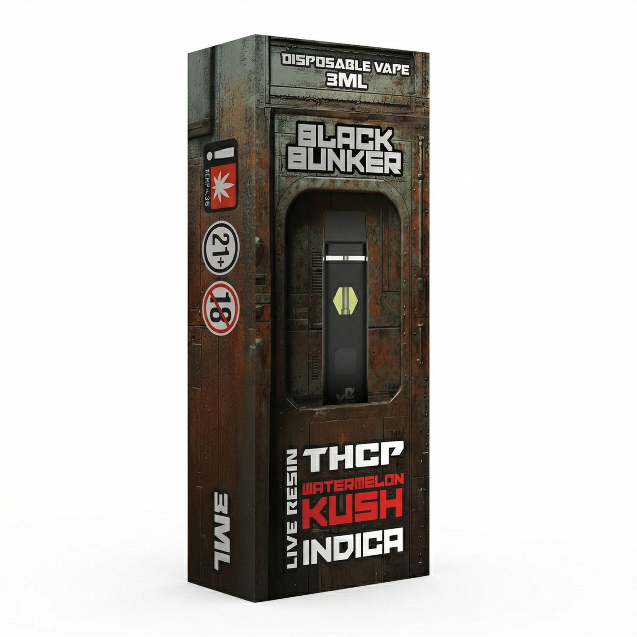 Black Bunker Live Resin THCp Disposable Vape 3G - Dummy Vapes
