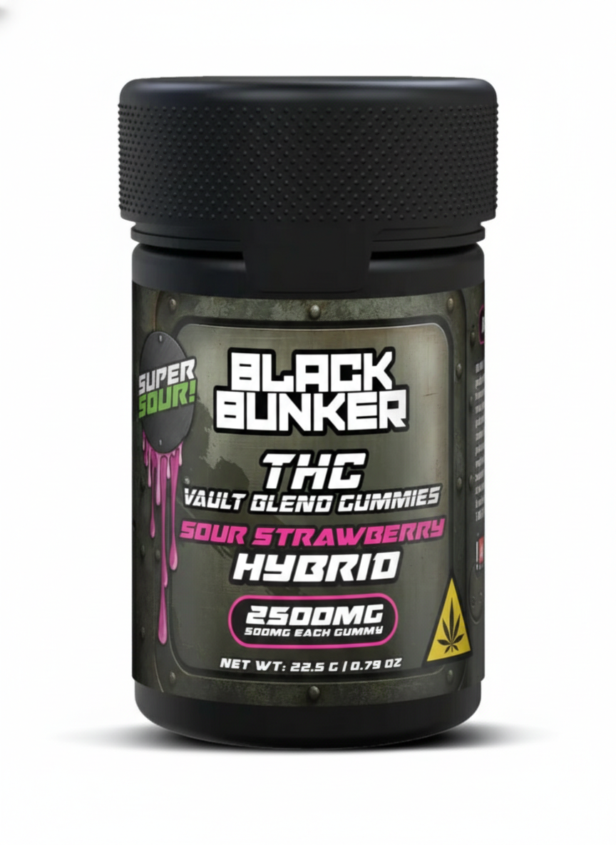 Black Bunker THC Vault Blend Gummies 2500MG (5Ct) - Dummy Vapes