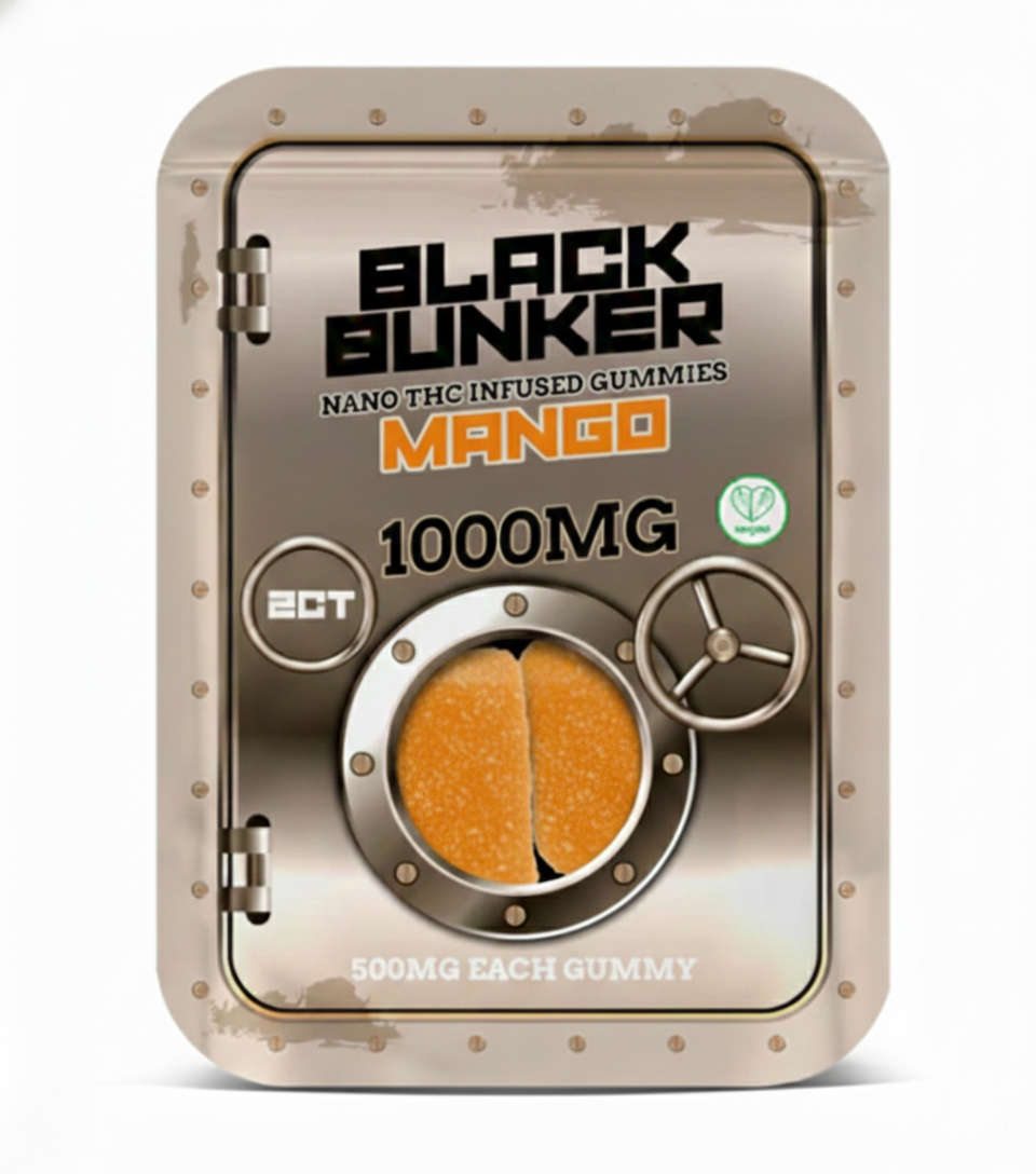 Black Bunker Nano THC Gummies 1000MG (2Ct) - Dummy Vapes