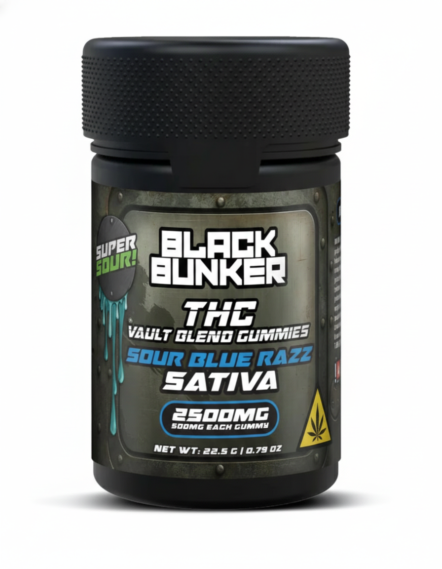Black Bunker THC Vault Blend Gummies 2500MG (5Ct) - Dummy Vapes