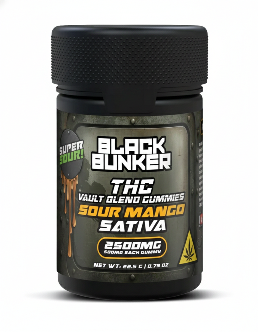Black Bunker THC Vault Blend Gummies 2500MG (5Ct) - Dummy Vapes