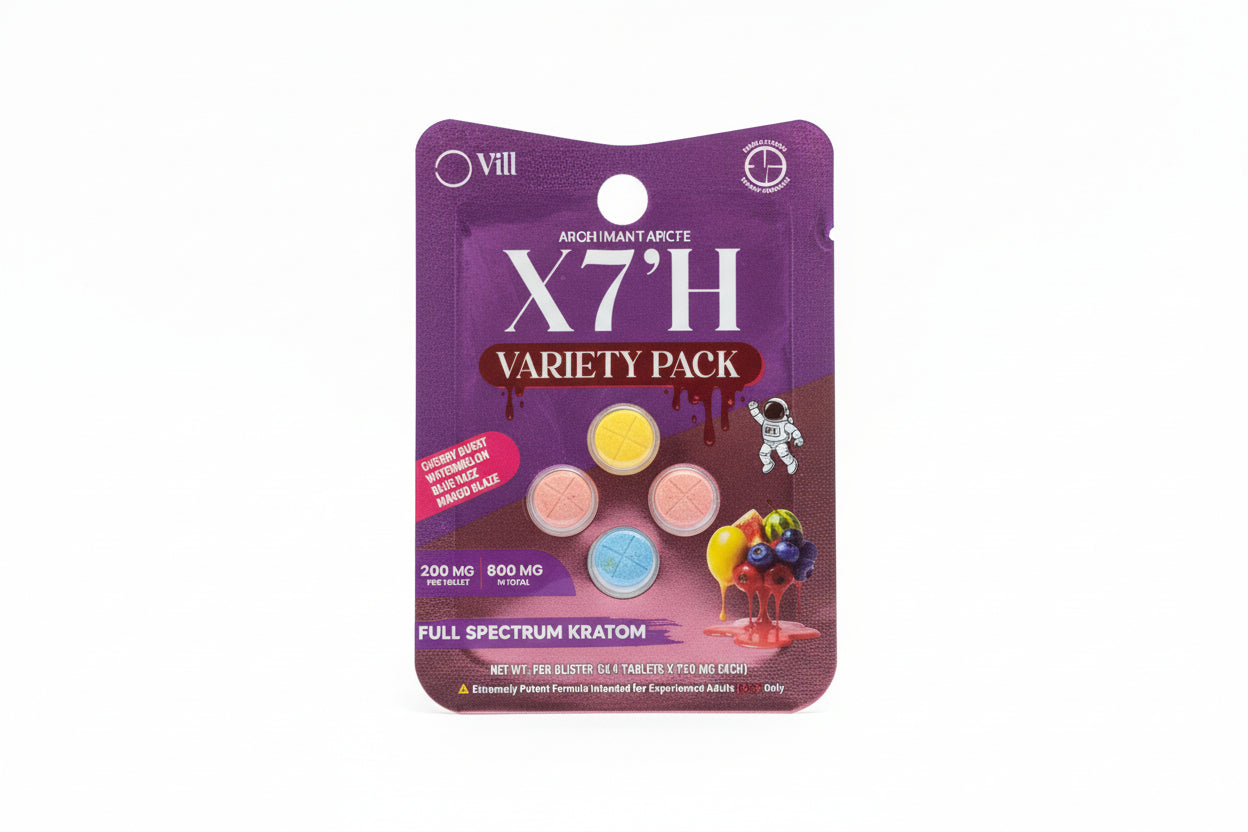 X7'H Full Spectrum Kratom Tablets 8000MG (4Ct) - Dummy Vapes