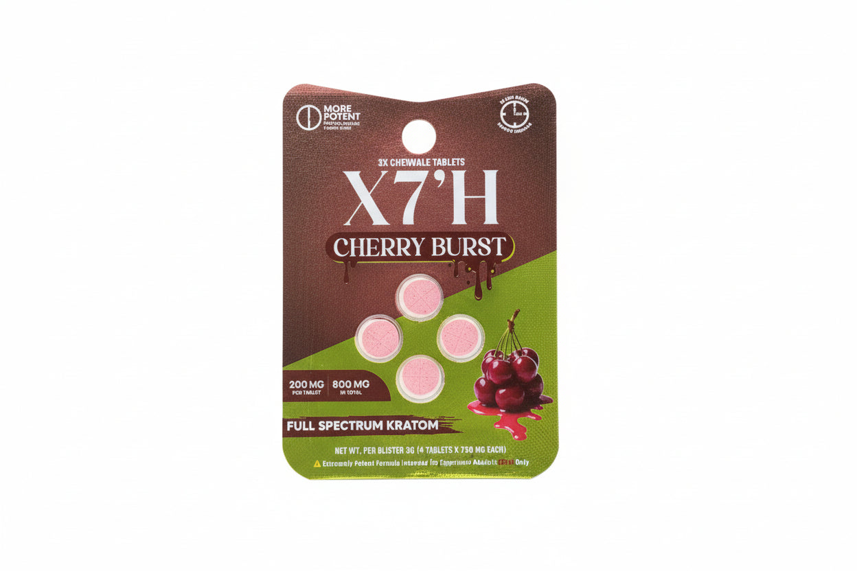 X7'H Full Spectrum Kratom Tablets 8000MG (4Ct) - Dummy Vapes