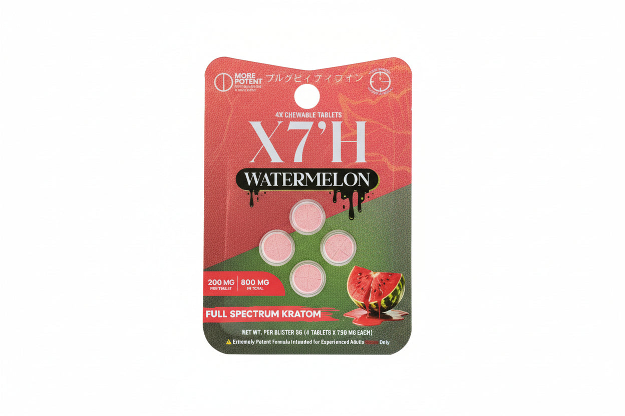 X7'H Full Spectrum Kratom Tablets 8000MG (4Ct) - Dummy Vapes