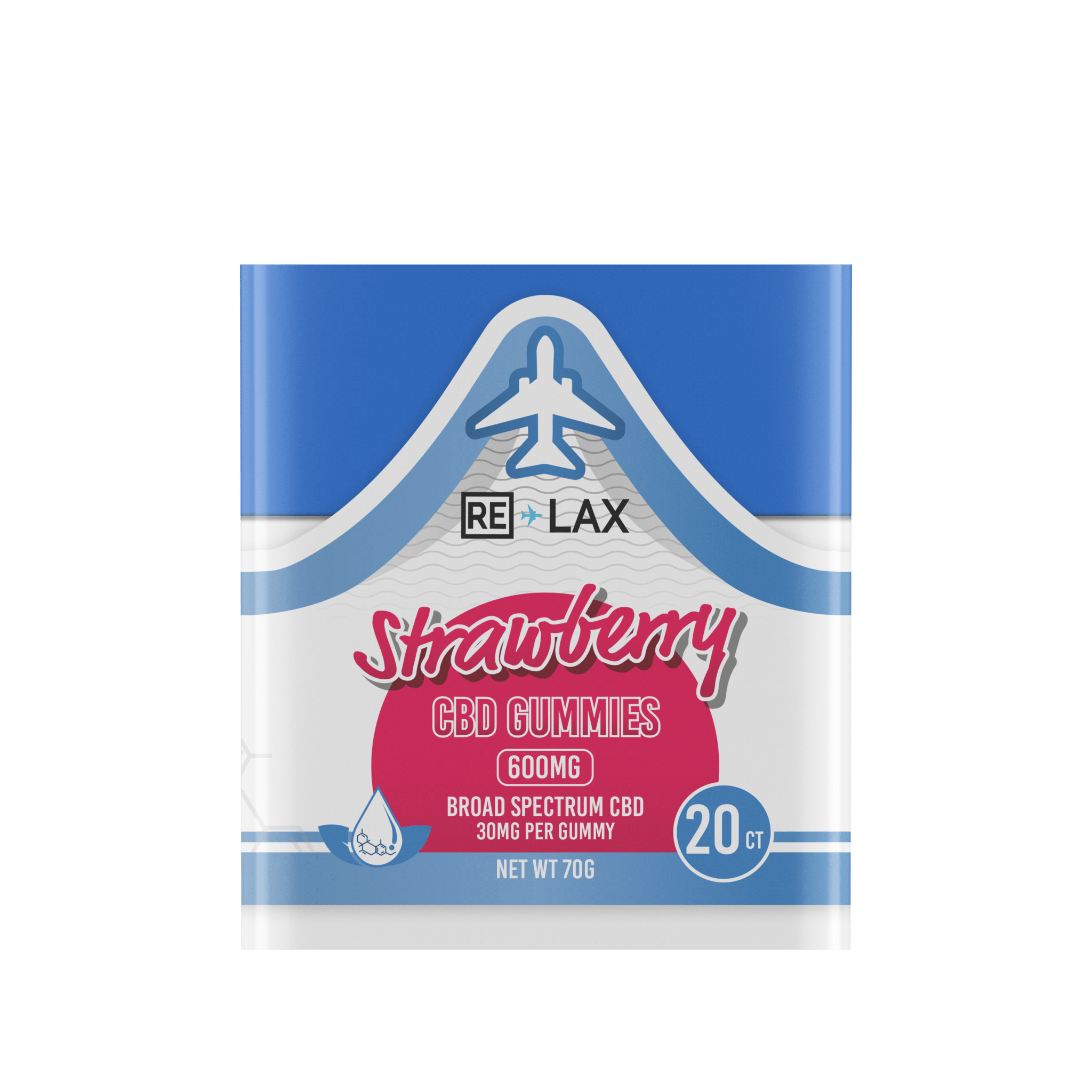 RE LAX Broad Spectrum CBD Gummies 600MG (20Ct)