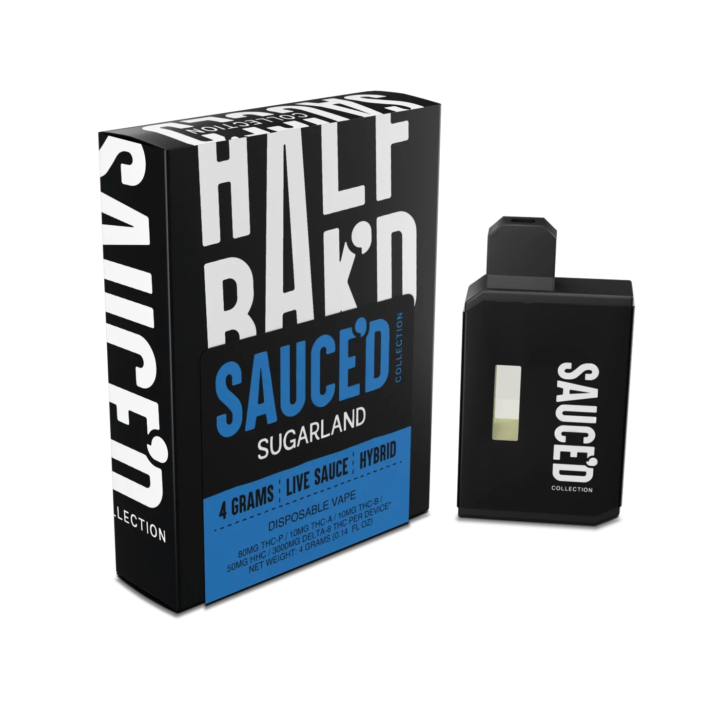 Half Bak'D Live Resin – THC-P + THC-B + Delta-8 Disposable Vape 4G - Dummy Vapes