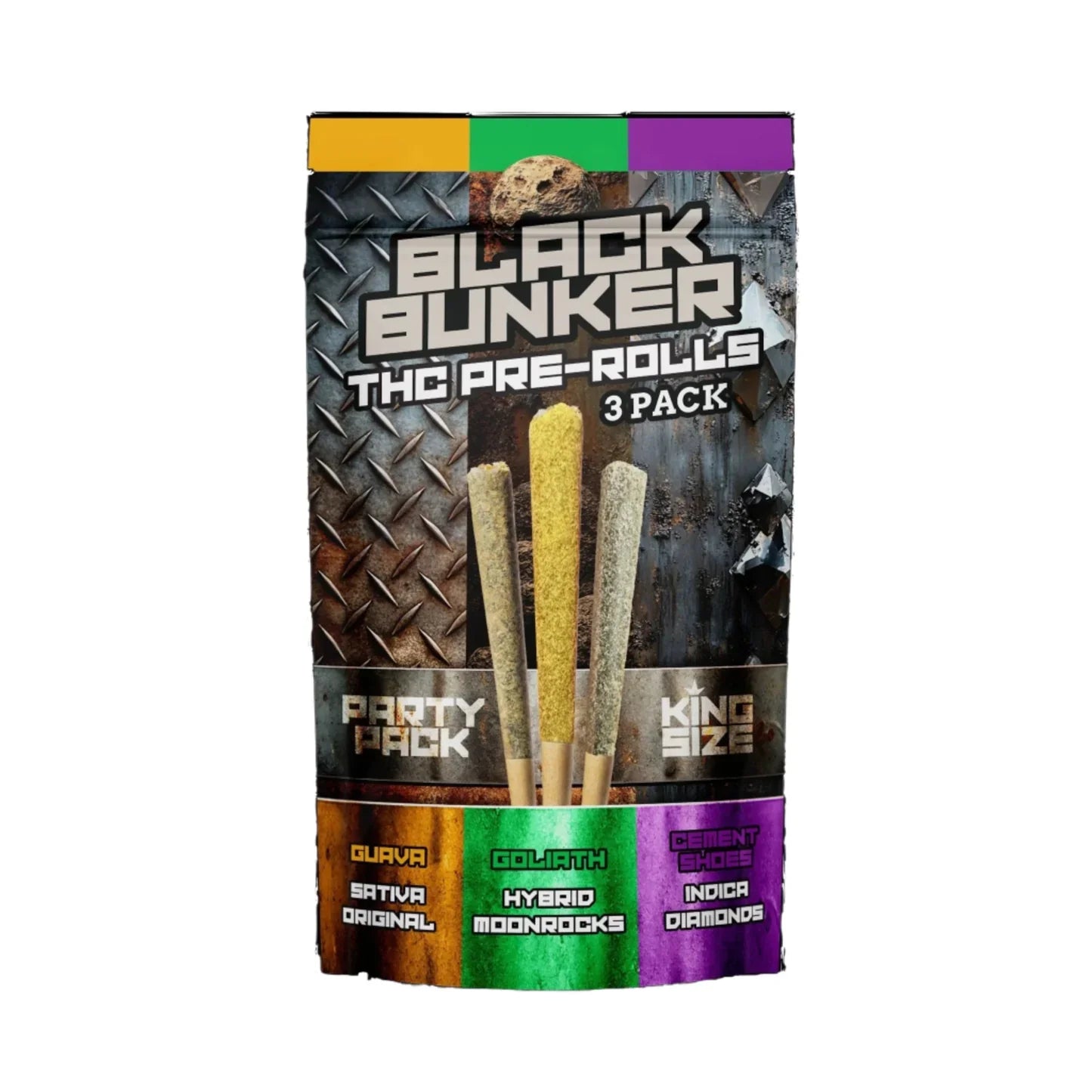 Black Bunker THC Party Pack Pre Rolls (3ct)
