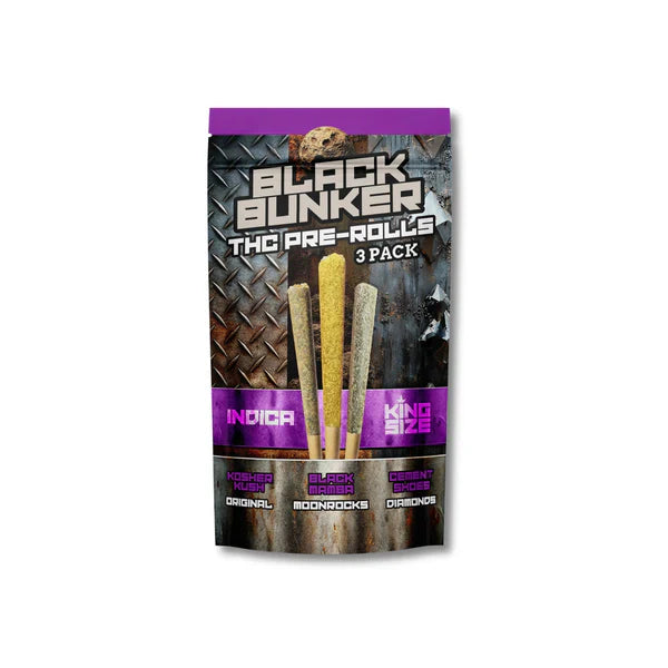 Black Bunker THC Party Pack Pre Rolls (3ct) - Dummy Vapes