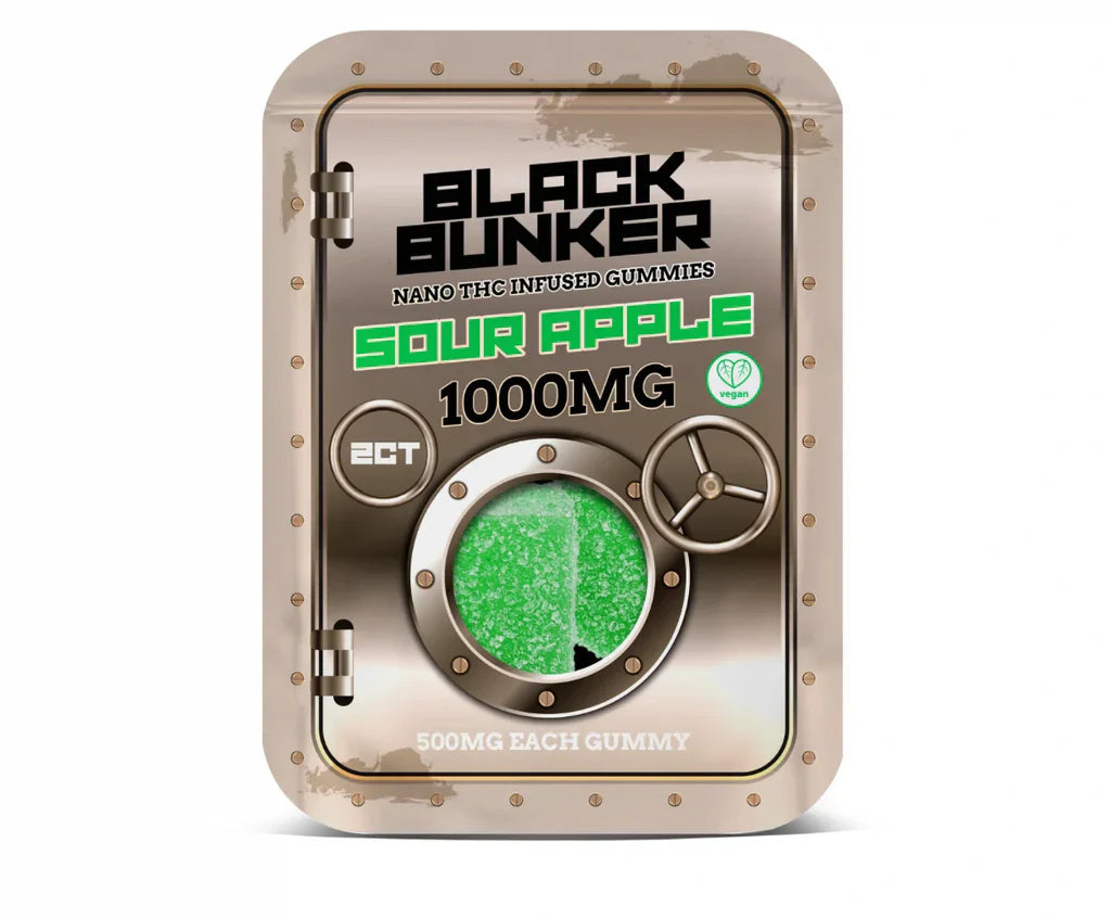 Black Bunker Nano THC Gummies 1000MG (2Ct)