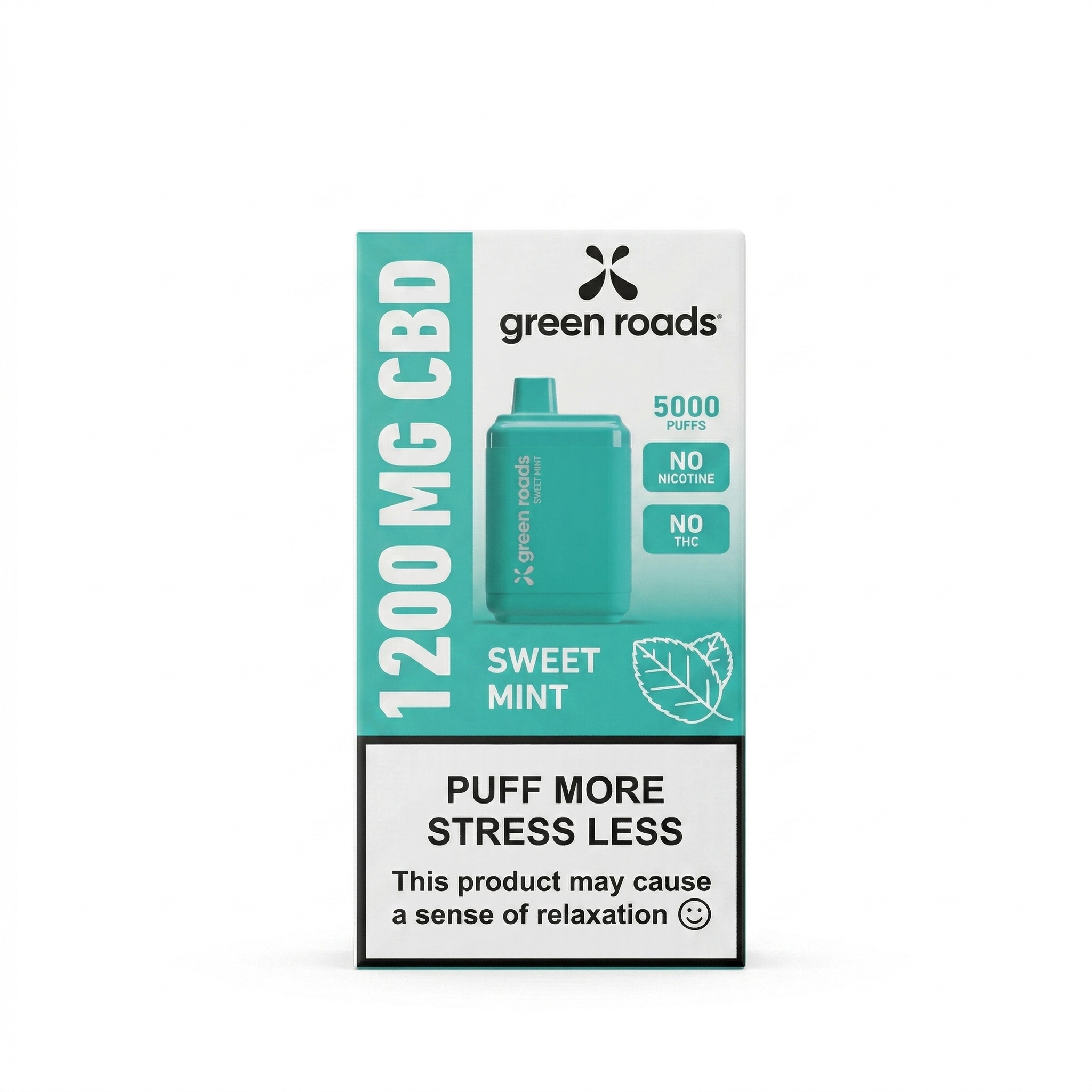 Green Roads CBD Disposable 5000 Puffs 1200mg - Sweet Mint