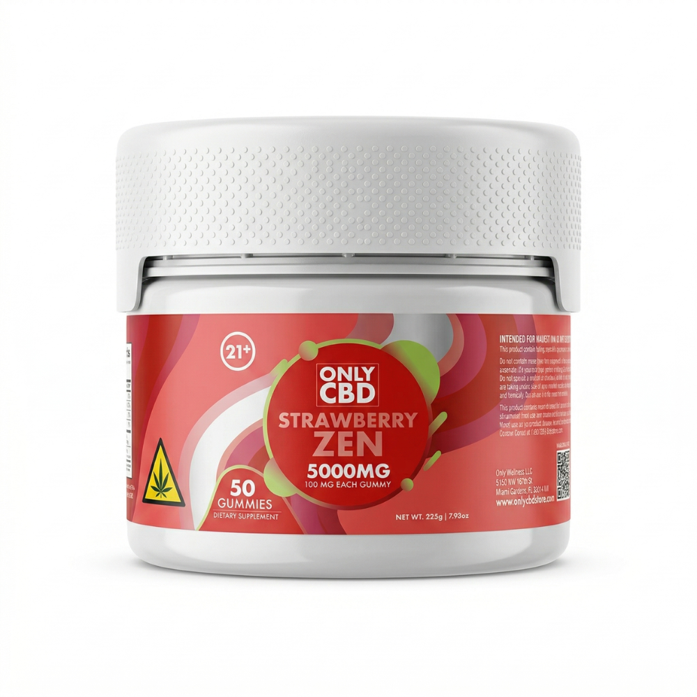 Only CBD Gummies 5000mg (50 Ct) - Strawberry Zen