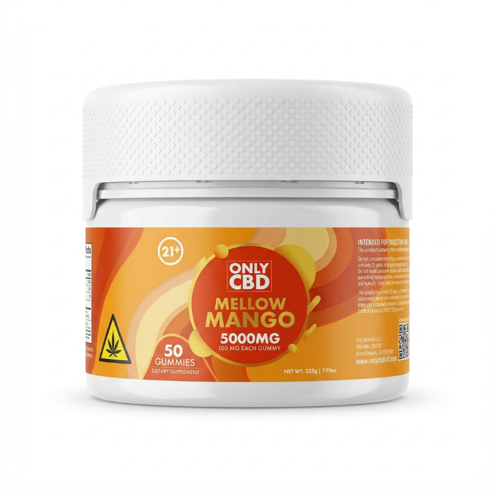 Only CBD Gummies 5000mg (50 Ct) - Mellow Mango